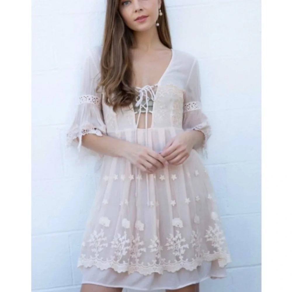 POL Victorian Bustier Corset Mini Cocktail Dress - Picture 2 of 5